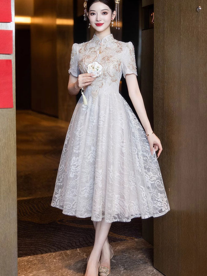 sachin and babi light blue dress Semi-Formal Wedding Guest Dresses