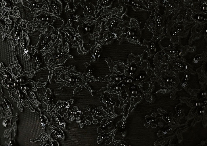 Sunset Black Floor-Length Tulle Qipao / Cheongsam Evening Dress