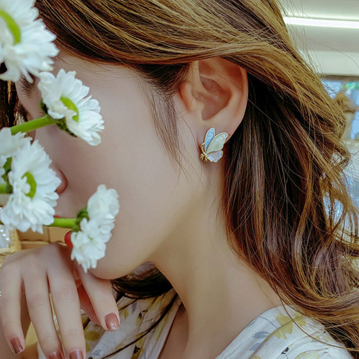 S925 Silver Butterfly Stud Earrings