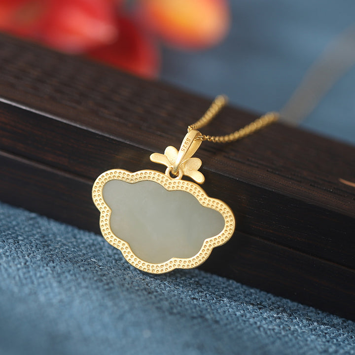 Jade Palace Longeval Lock Pendant Necklace Birthday Christmas Gift