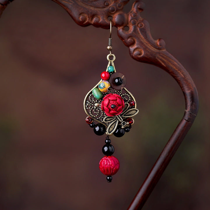 Dragonfly Dangle Drop Alloy Earrings