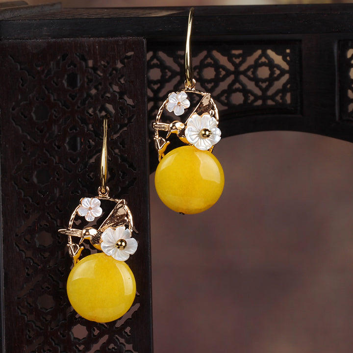 Clip On Dangle Chinese Earrings, Non Pierced Earrings