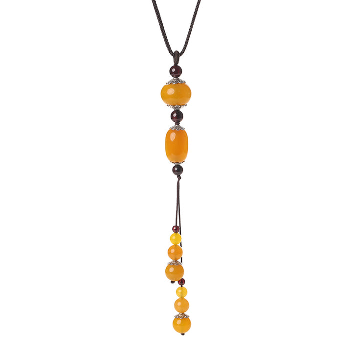 Handmade Adjustable String Jade Beads Necklaces