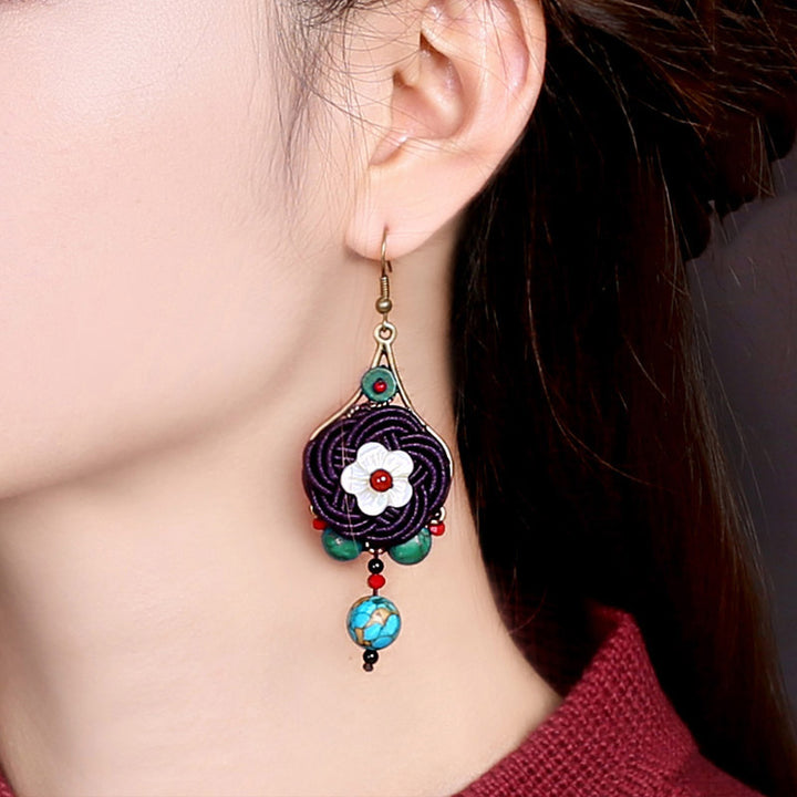 Handmade Knot Drop Dangle Earrings