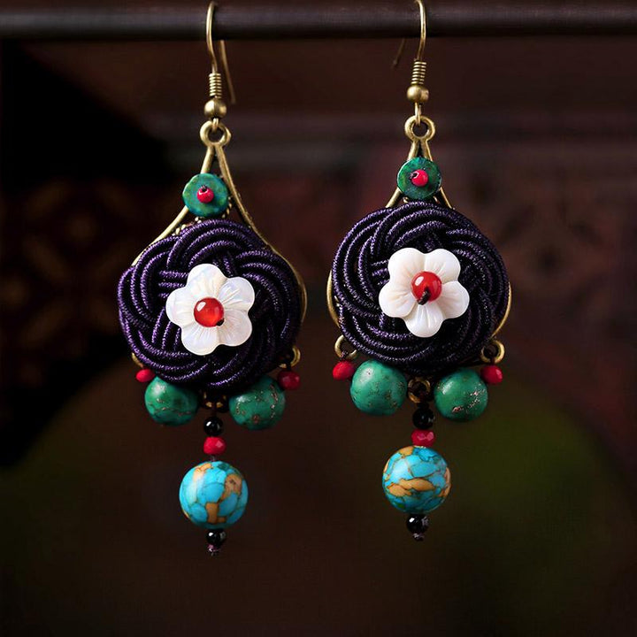 Handmade Knot Drop Dangle Earrings