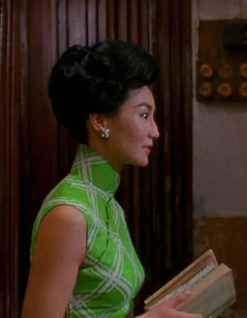 Maggie Cheung Green Cheongsam Dress in Mood for Love IMALLURE imallure