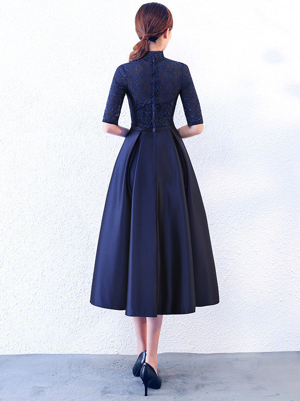 Blue Red A-Line Qipao / Cheongsam Evening Dress