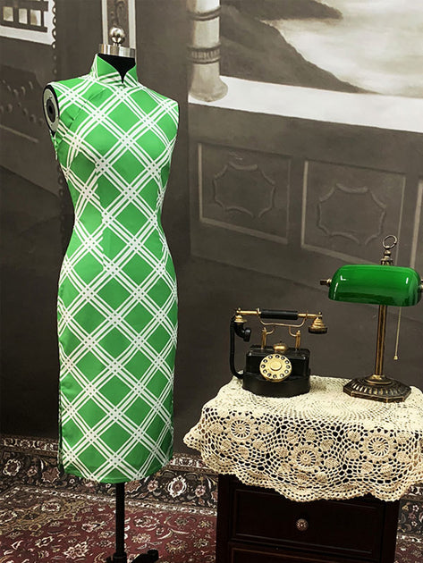 Maggie Cheung Green Cheongsam Dress in Mood for Love IMALLURE imallure