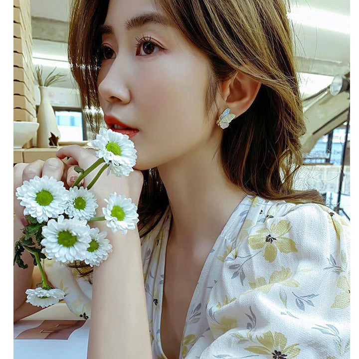 S925 Silver Butterfly Stud Earrings