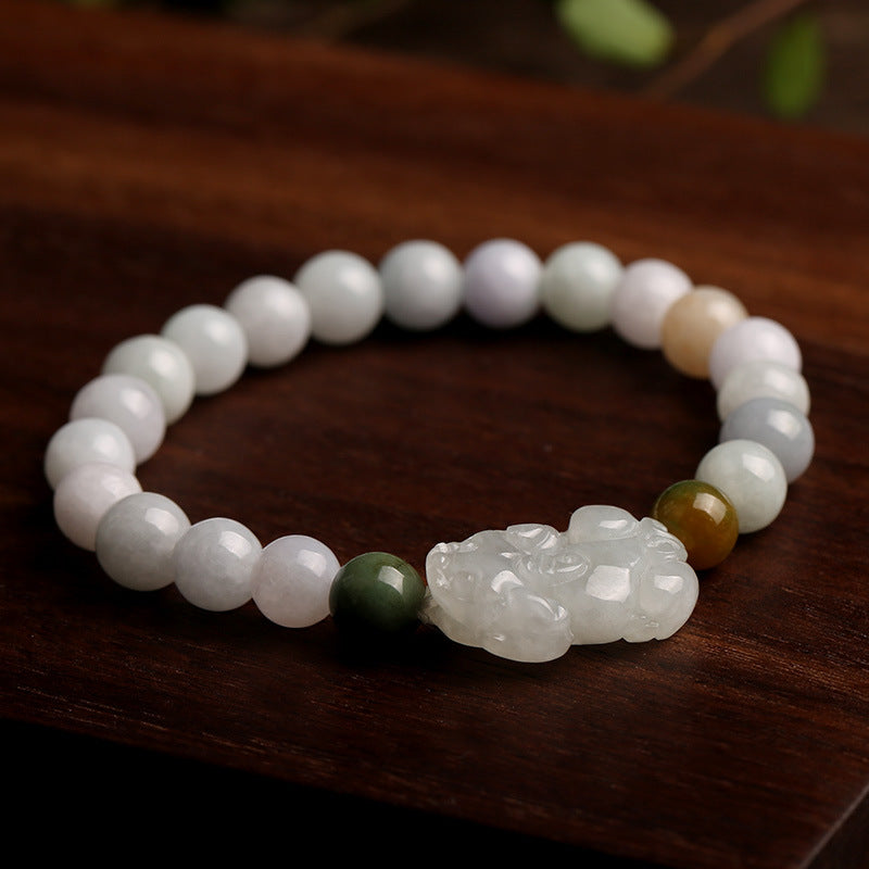Jade Pixiu Pendant Woman Man Beads Bracelets