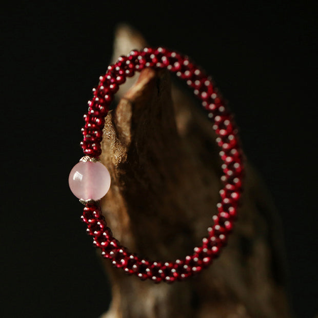 Natural Garnet Woman Beads Bracelets