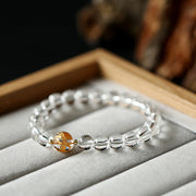 White Crystal Dragon Beads Woman Bracelets