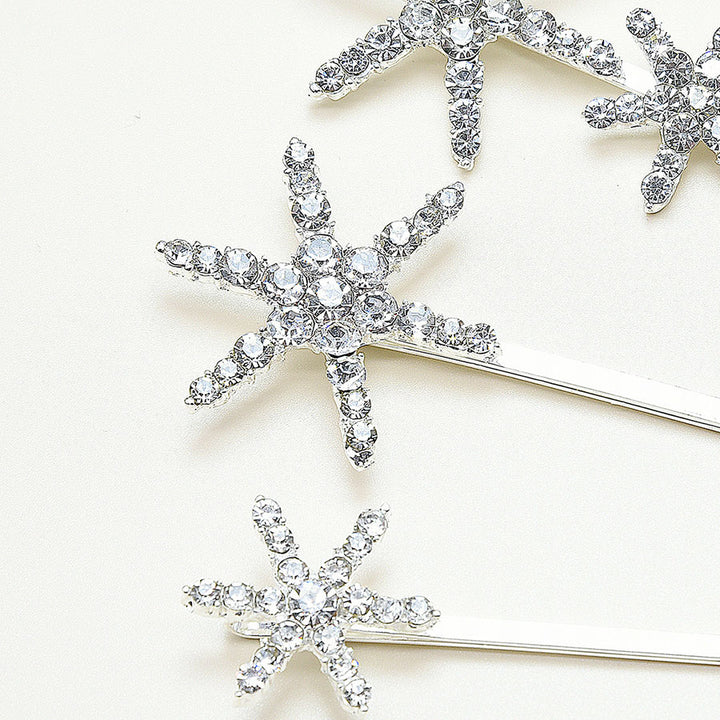 3 Pcs Rhinestone Star Wedding Bridal Hair Clips
