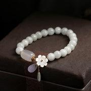 Jade Flower Pendants Woman Beads Bracelets