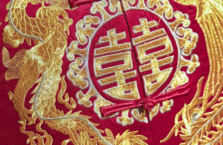 Embroidered Dragon Phoenix Man Wedding Suit Jacket & Skirt