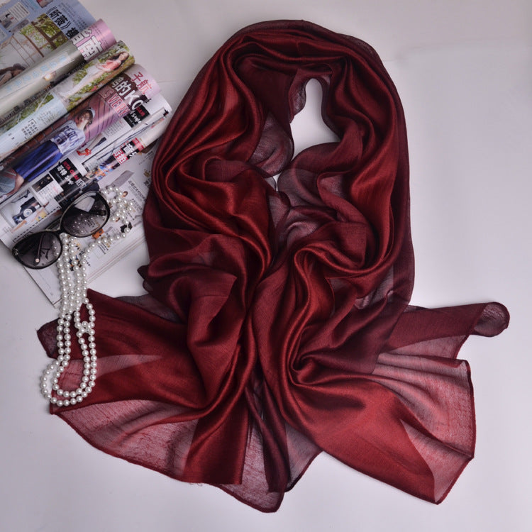 Gradient Mulberry Silk Women Scarfs Shawls