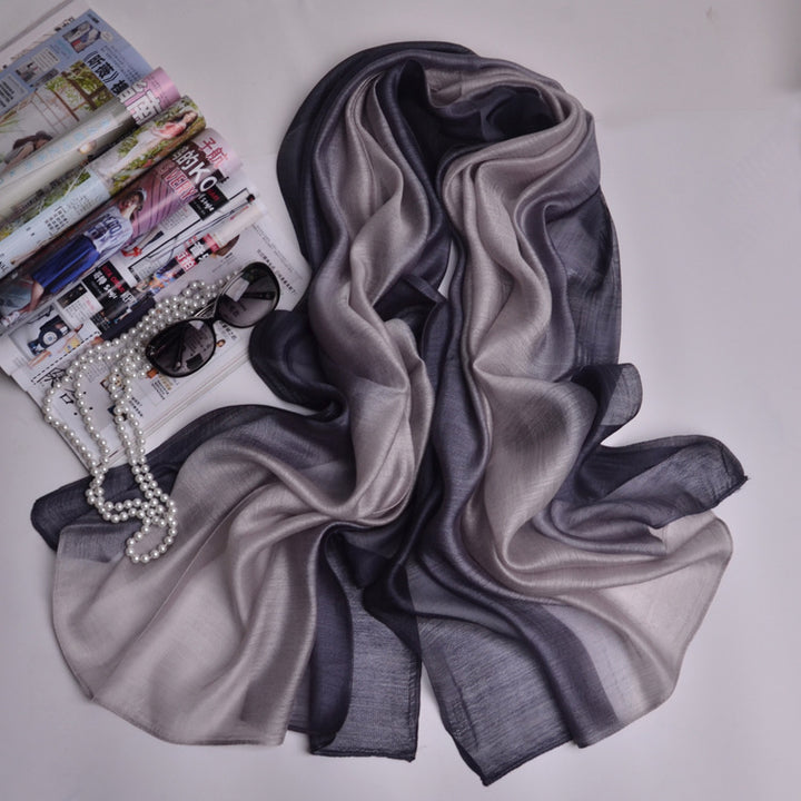 Gradient Mulberry Silk Women Scarfs Shawls