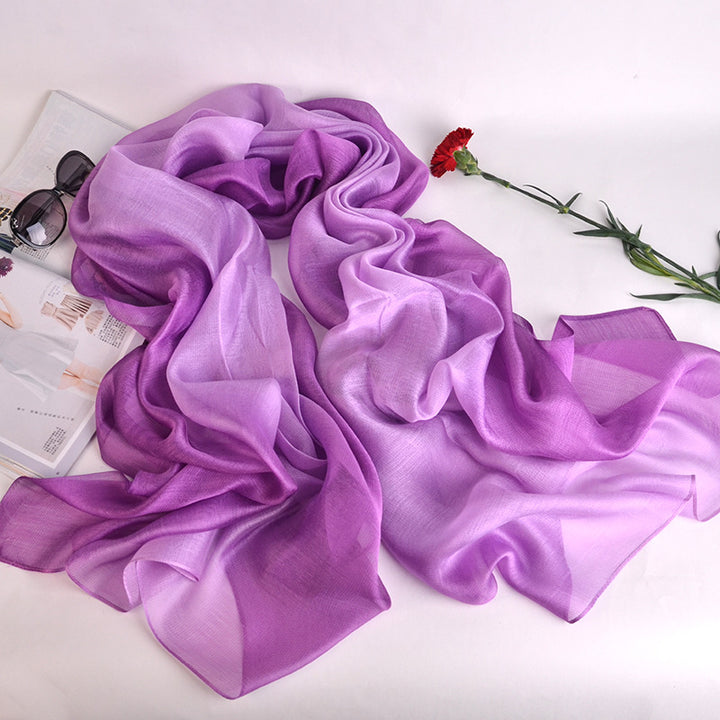 Gradient Mulberry Silk Women Scarfs Shawls