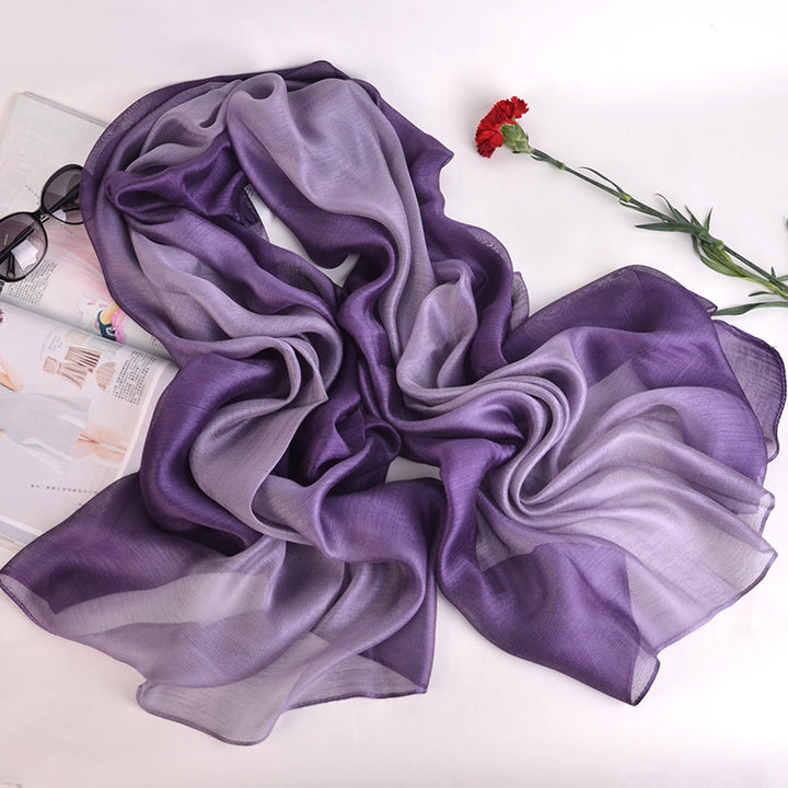 Gradient Mulberry Silk Women Scarfs Shawls