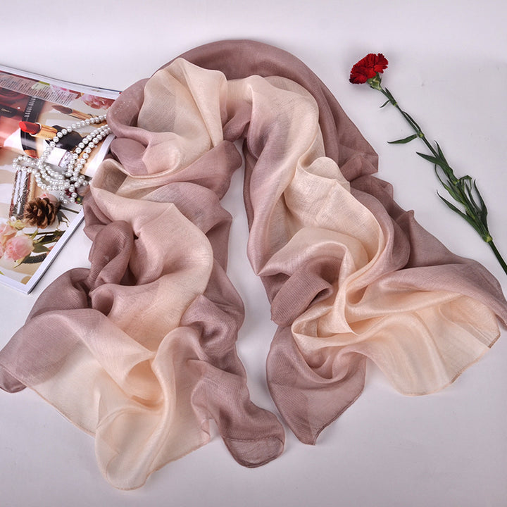 Gradient Mulberry Silk Women Scarfs Shawls