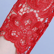 2024 Red Lace Fishtail Bride Wedding Cheongsam Gown
