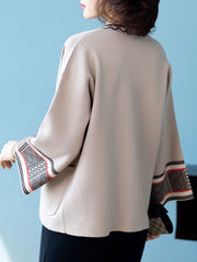 Open Front Women Mothers Knit Pocket Cardigan Jacket