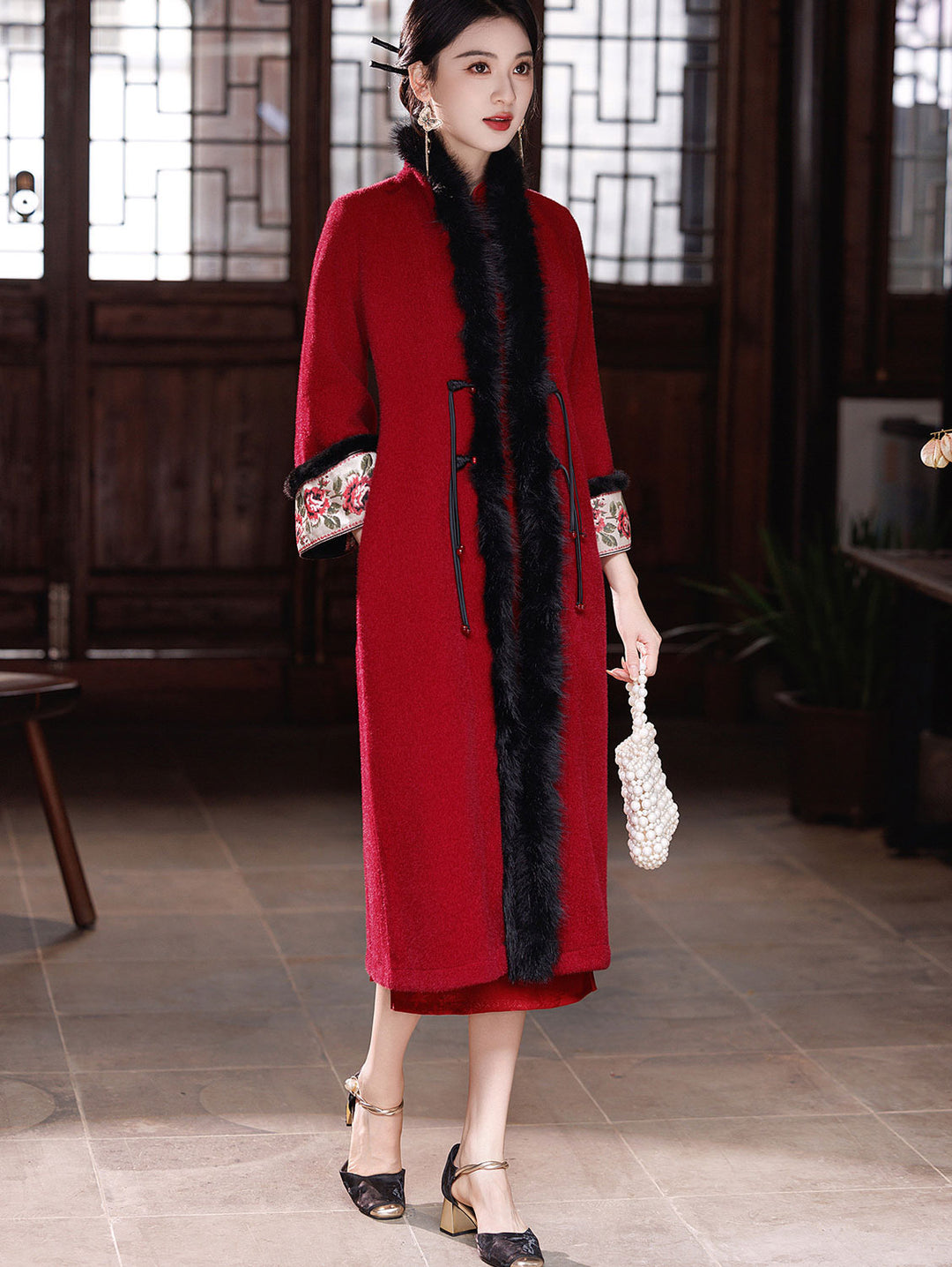 Champagne Wool Blend Oversized Poncho Cape Coat