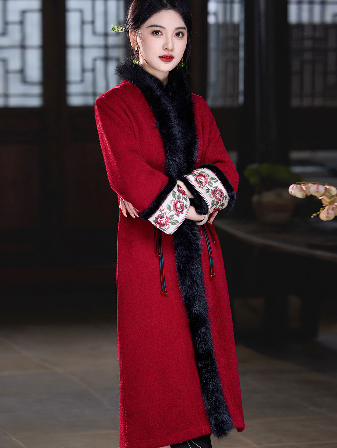 Champagne Wool Blend Oversized Poncho Cape Coat