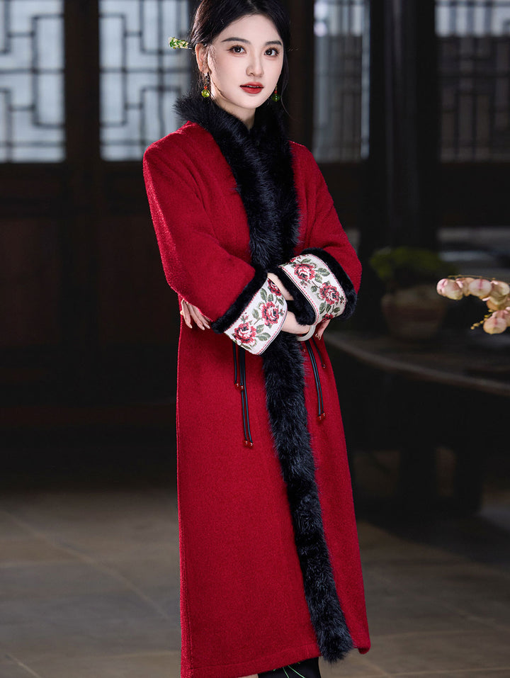 Champagne Wool Blend Oversized Poncho Cape Coat