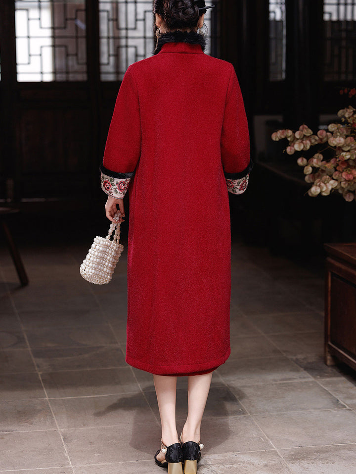 Champagne Wool Blend Oversized Poncho Cape Coat