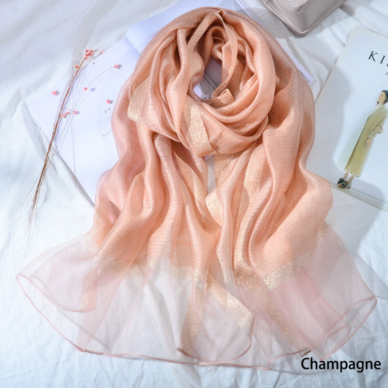 Lightweight Mulberry Silk Women Scarfs Shawls