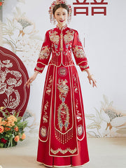 Sequins Phoenix Beads Tassels Bridal Wedding Qun Gua Xiuhe