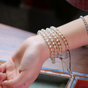 White Crystal Beads Woman Bracelets