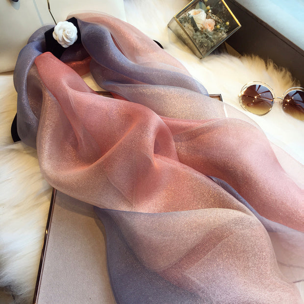 Lightweight Mulberry Silk Women Scarf Shawl Wrap