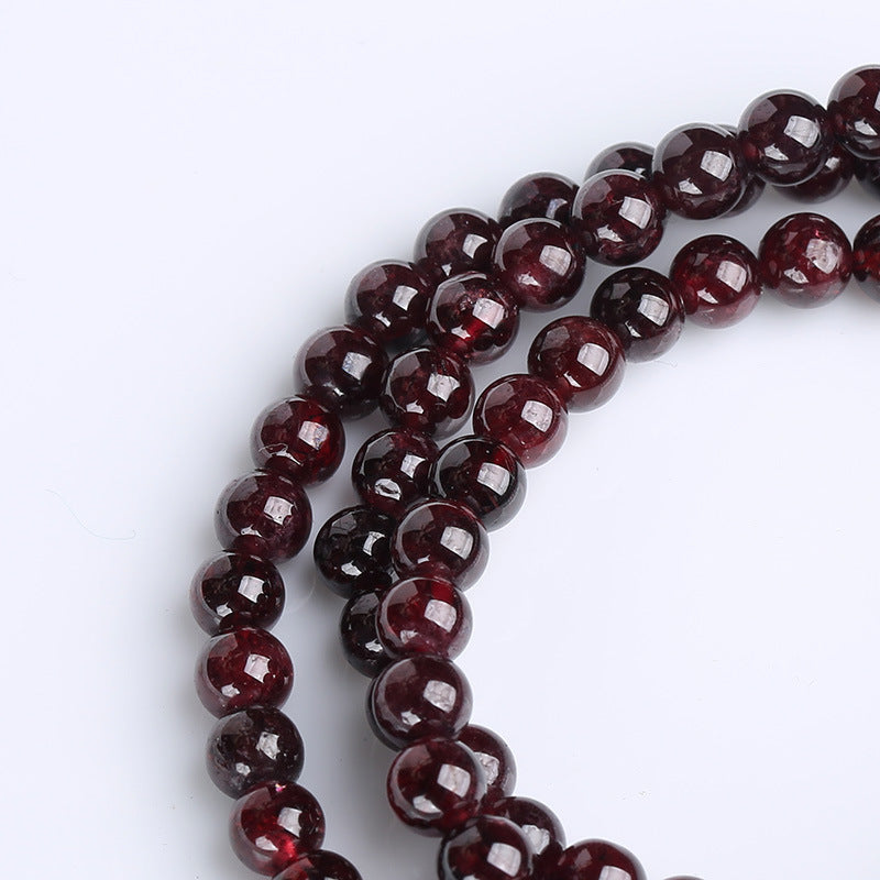 Three Circle Garnet Beads Woman Bracelets