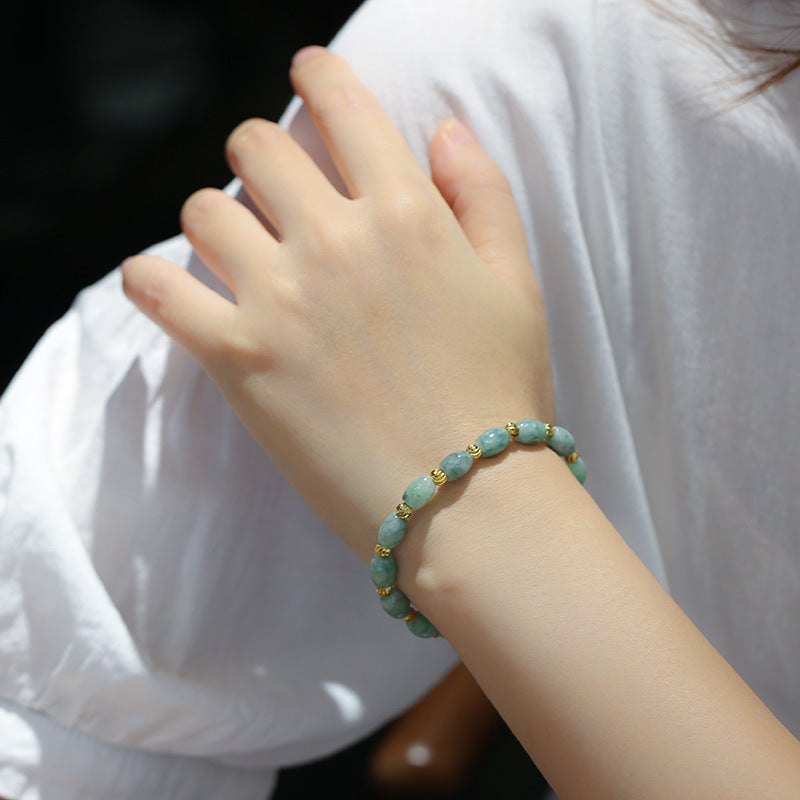 Jade Rice Beads Woman Bracelets