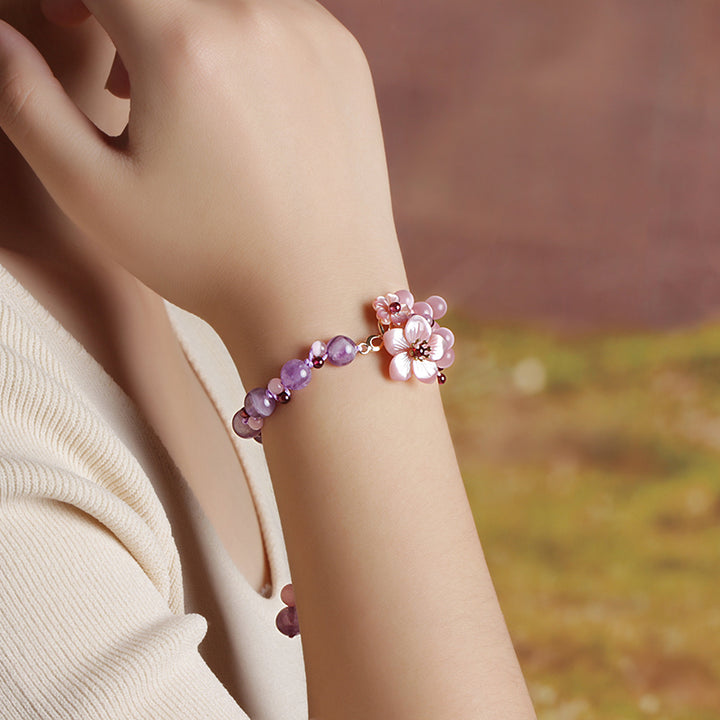 HandmadePurple Crystal Amethyst Beads String Bracelets