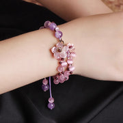 HandmadePurple Crystal Amethyst Beads String Bracelets