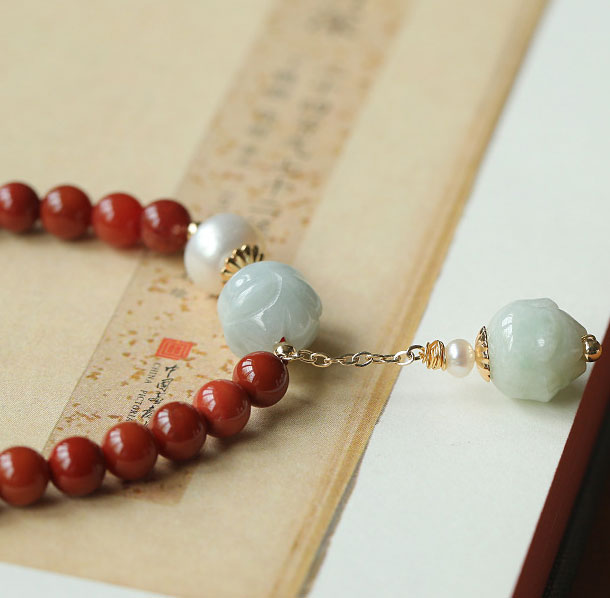 Natural Agate Jade Rose Pendant Woman Bracelets