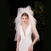 Five Tier White Tulle Wedding Bridal Veil With Comb