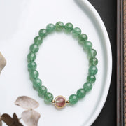 Green Strawberry Quartz Beads Woman Bracelets