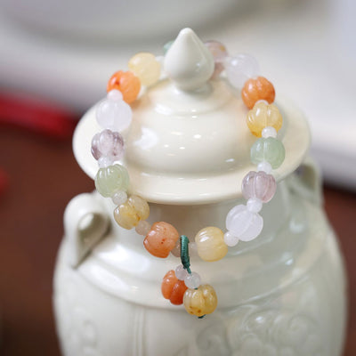 Jade Beads Pumpkin Pedant Woman Bracelets