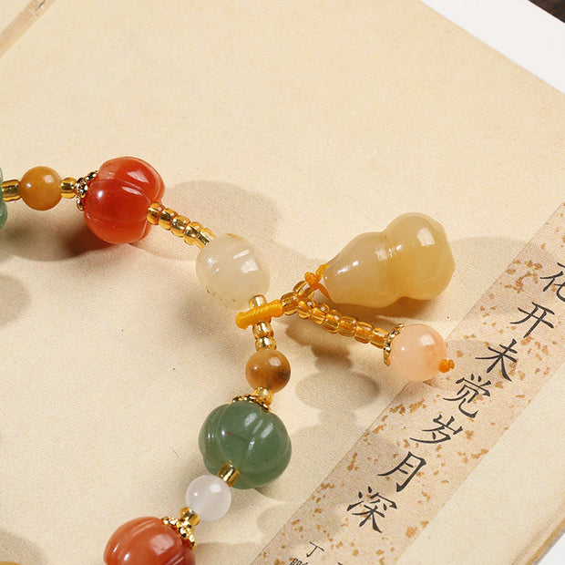 Jade Pumpkin Beads Pixiu Pendants Woman Bracelets