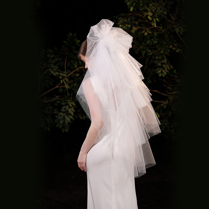 Five Tier White Tulle Wedding Bridal Veil With Comb