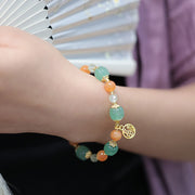 Jade Pumpkin Beads Fu Pendants Woman Bracelets