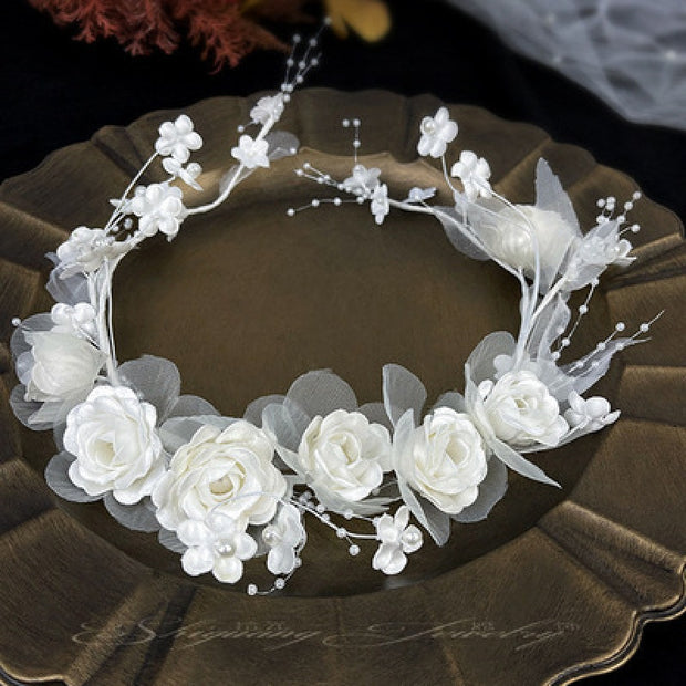 Flower Crown Wedding Hair Wreath Headpiece