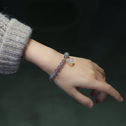 Gray Agate Beads Lotus Pendants Woman Bracelets