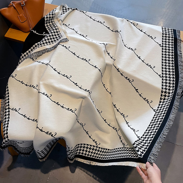 Wool Blend Women Winter Scarf Shawl