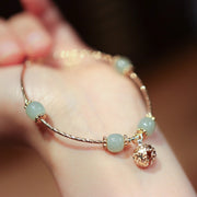 Jade Pearls Bell Pendant Woman Beads Bracelets
