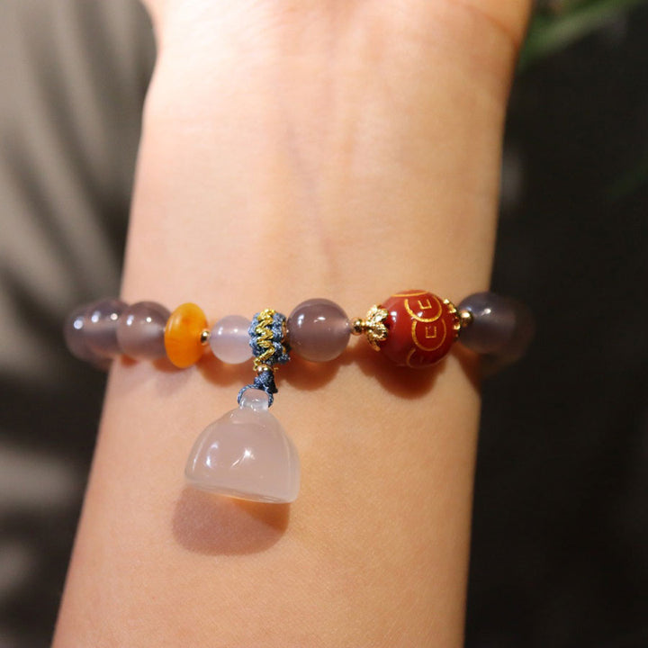 Handmade Jade Beads Lotus Woman Pedants Bracelets